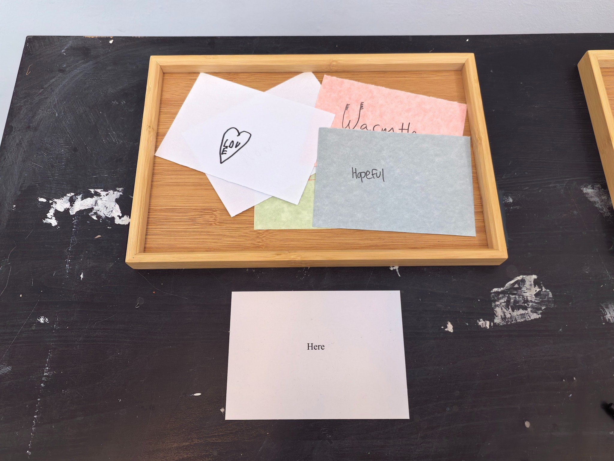 The Here tray during participation.